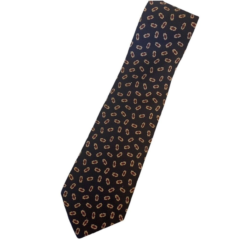 Banana Republic Men's Silk Ribbed Foulard Tie Made In Italy READ